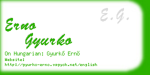 erno gyurko business card